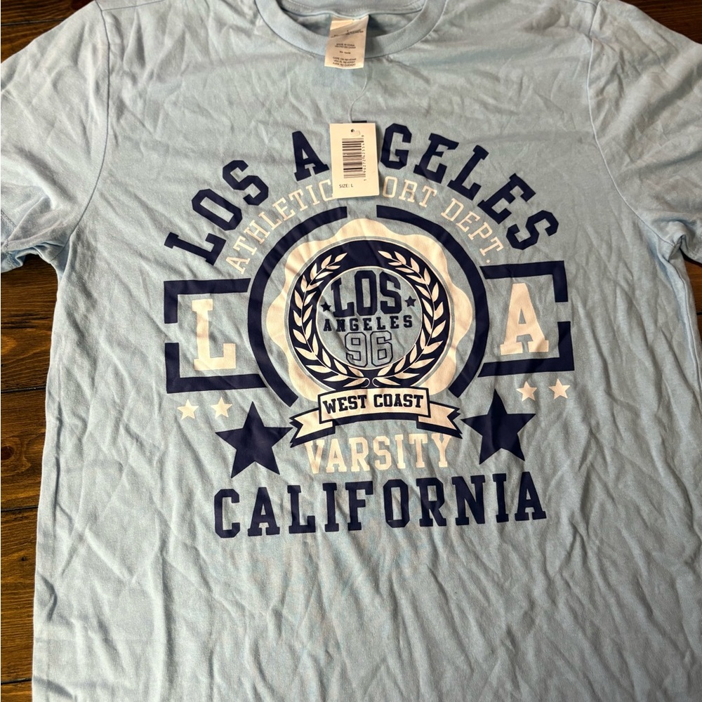 Los Angeles Graphic Men's T-Shirt - Light Blue